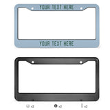 Custom Light Blue Green License Plate Frame