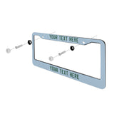 Custom Light Blue Green License Plate Frame