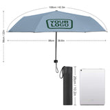 Custom Light Blue Green Automatic Umbrella