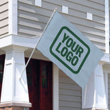 Custom Light Blue Green Flag