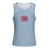 Custom Light Blue Red Men's Tank Top