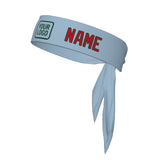 Custom Light Blue Red Headband