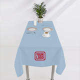 Custom Light Blue Green Square Table Cloth