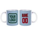 Custom Light Blue Red Mug