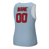 Custom Light Blue Red Men's Tank Top