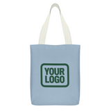 Custom Light Blue Red Canvas Tote Bag
