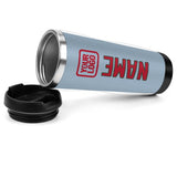 Custom Light Blue Red Stainless Steel Water Cup