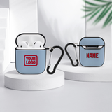 Custom Light Blue Red AirPods Case