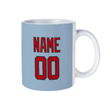 Custom Light Blue Red Mug