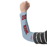 Custom Light Blue Red Arm Sleeve