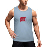 Custom Light Blue Red Men's Tank Top