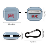 Custom Light Blue Red AirPods Case (3rd Generation)