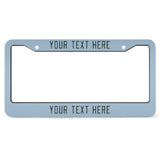 Custom Light Blue Dark Green License Plate Frame