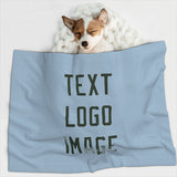 Custom Light Blue Dark Green Pet Blanket