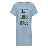 Custom Light Blue Dark Green Nachthemd