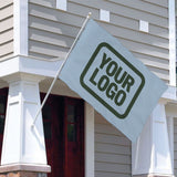 Custom Light Blue Dark Green Flag