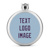 Custom Light Blue Purple Hip Flask