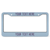 Custom Light Blue Purple License Plate Frame