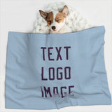 Custom Light Blue Purple Pet Blanket