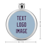 Custom Light Blue Purple Hip Flask