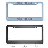 Custom Light Blue Purple License Plate Frame
