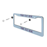 Custom Light Blue Purple License Plate Frame
