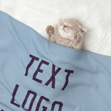 Custom Light Blue Purple Pet Blanket
