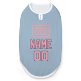 Custom Light Blue Light Pink Pet Vest