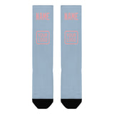 Custom Light Blue Light Pink Knee-High Sock