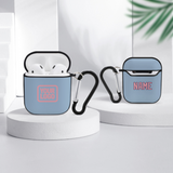 Custom Light Blue Light Pink AirPods Case