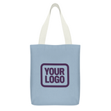 Custom Light Blue Light Pink Canvas Tote Bag