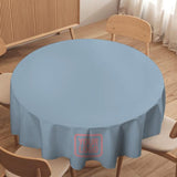 Custom Light Blue Light Pink Round Table Cloth