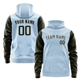 Custom Light Blue Olive Hoodie