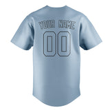 Custom Light Blue & Black Colors Design Sports Baseball Jersey