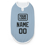 Custom Light Blue Black Pet Vest