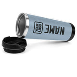 Custom Light Blue Black Stainless Steel Water Cup
