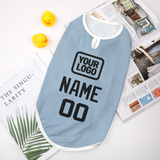 Custom Light Blue Black Pet Vest