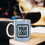 Custom Light Blue Black Mug