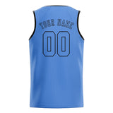 Custom Light Blue & Light Blue Colors Design Sports Basketball Jersey