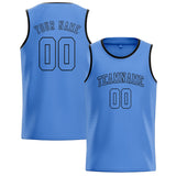Custom Light Blue & Light Blue Colors Design Sports Basketball Jersey