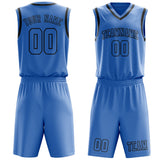 Custom Light Blue Light Blue Basketball Set