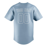 Custom Light Blue & White Colors Design Sports Baseball Jersey