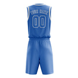 Custom Light Blue Light Blue Basketball Set