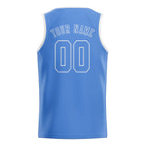 Custom Light Blue & Light Blue Colors Design Sports Basketball Jersey