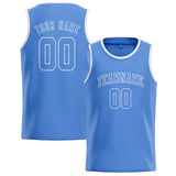 Custom Light Blue & Light Blue Colors Design Sports Basketball Jersey