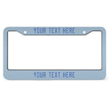 Custom Light Blue Sky Blue License Plate Frame
