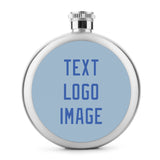 Custom Light Blue Sky Blue Hip Flask