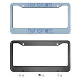 Custom Light Blue Sky Blue License Plate Frame