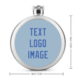 Custom Light Blue Sky Blue Hip Flask