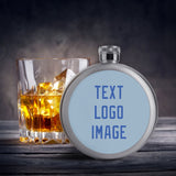 Custom Light Blue Sky Blue Hip Flask